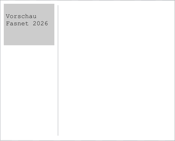 Vorschau Fasnet 2026