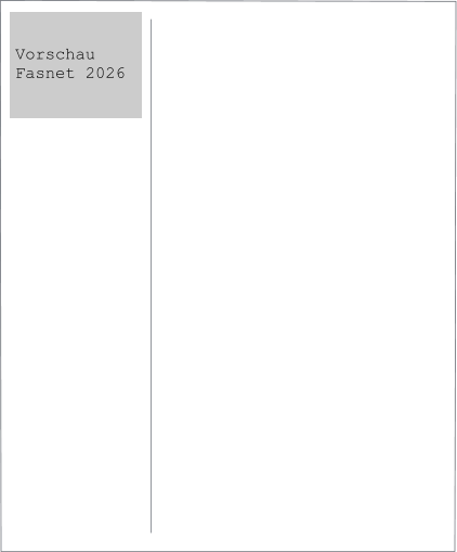 Vorschau Fasnet 2026