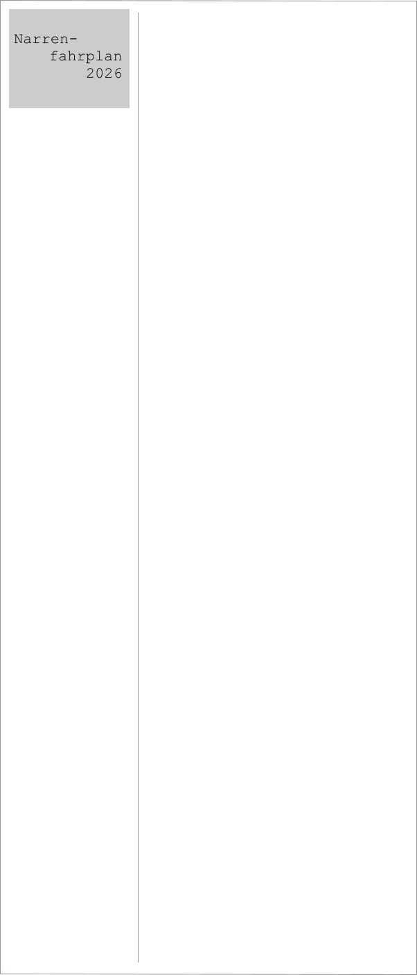Narren-  fahrplan           2026